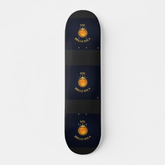 Skateboard Deck with Sol Brillo Sola Logo | Inspir (Vorne)