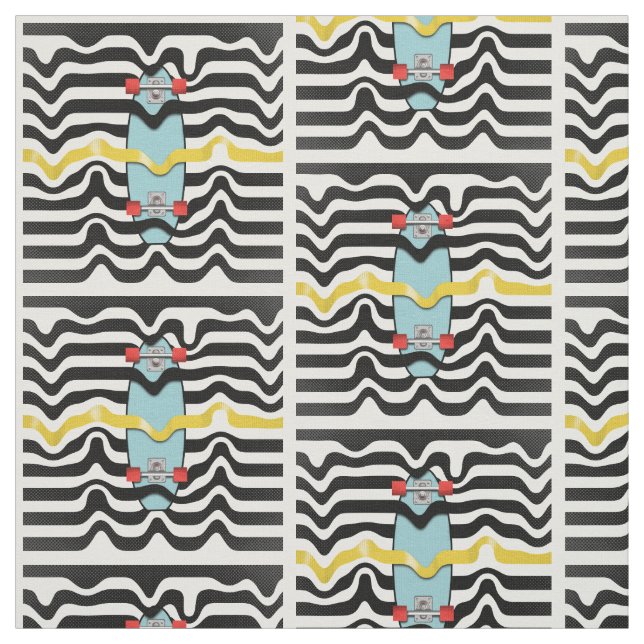 Skateboard der 70er stoff (Muster)