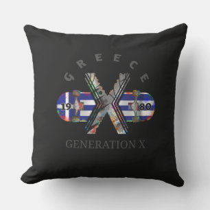 Skateboard der Generation X Griechenland der 80er Kissen