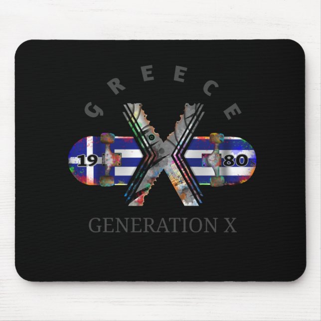 Skateboard der Generation X Griechenland der 80er  Mousepad (Vorne)