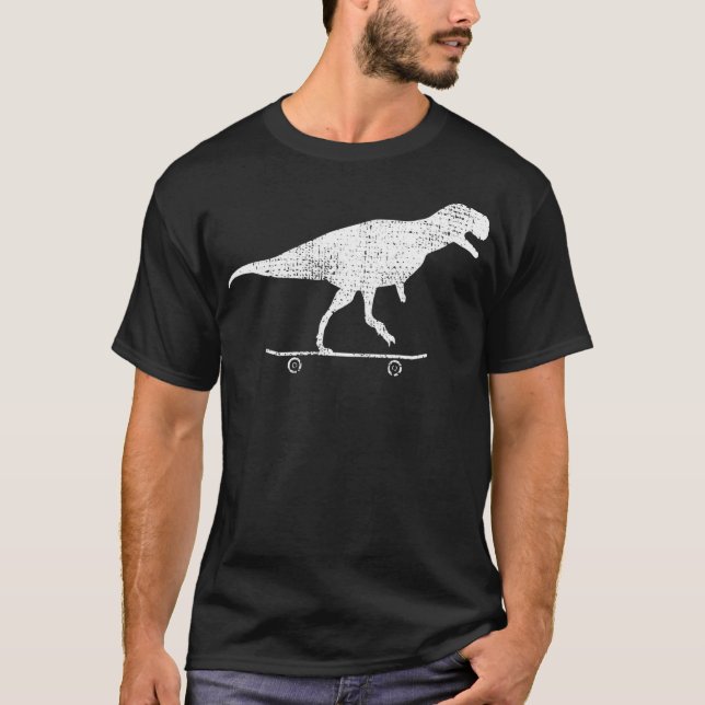 Skateboard Dino Gift Vintage T-Shirt (Vorderseite)