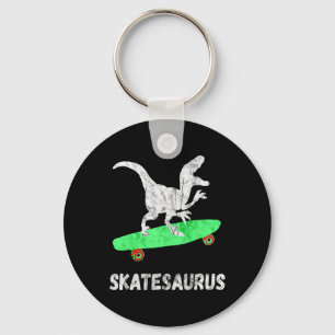 Skateboard Dinosaur Skateboard fahrender T-rex Lus Schlüsselanhänger
