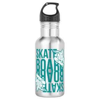 skateboard  edelstahlflasche