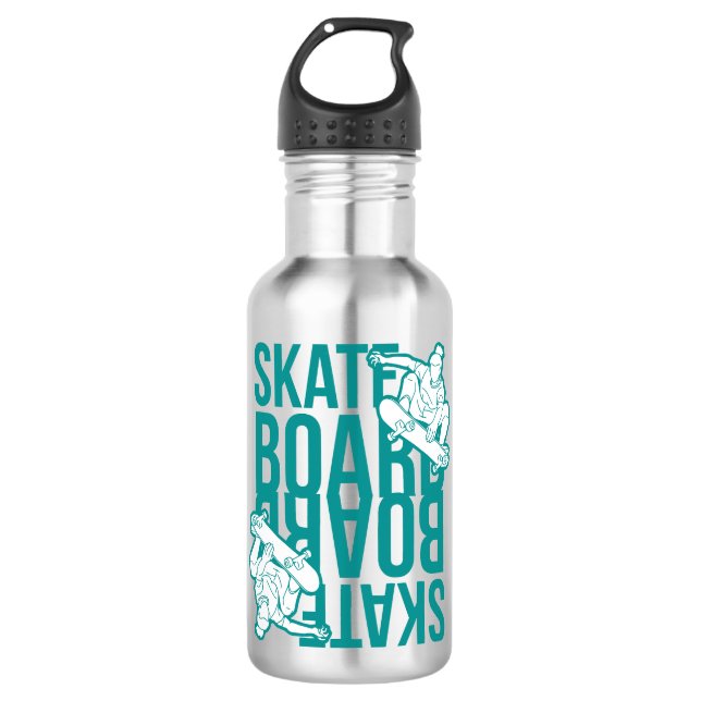 skateboard  edelstahlflasche (Vorderseite)