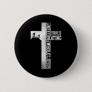 Skateboard Ein Ganzes Lot Von Jesus Kreuz Glauben Button