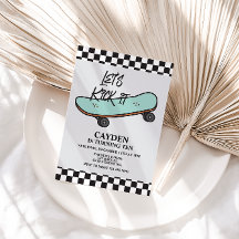 Skateboard - Einladung zum Geburtstag