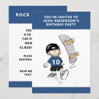 Skateboard Einladungen zum Geburtstag