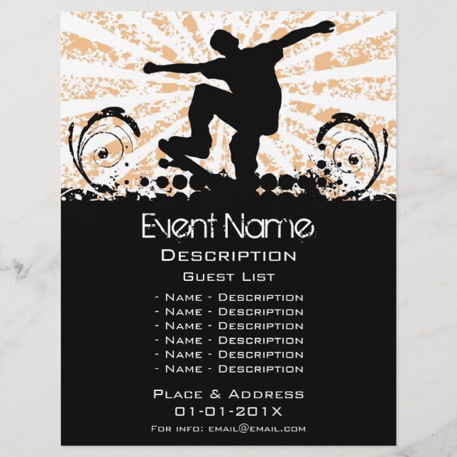 Skateboard-Event-Werbeaktion Flyer (Vorne)