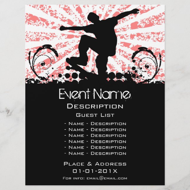 Skateboard-Event-Werbeaktion Flyer (Vorne)