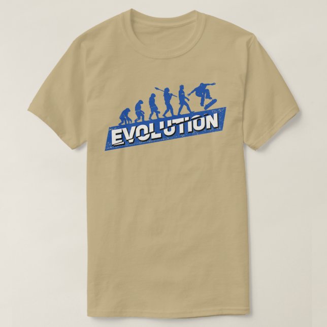 Skateboard-Evolution Skateboarder-Geschenk T-Shirt (Design vorne)