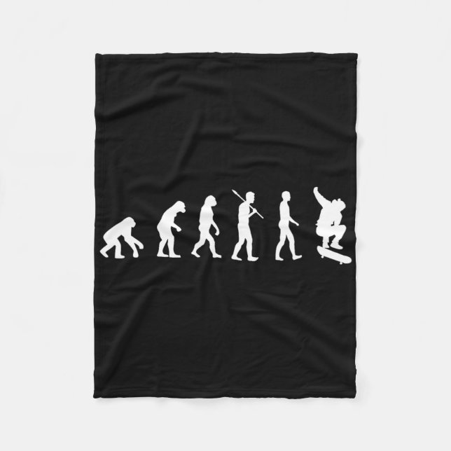 Skateboard Evolution - Skateboarding Gift Shirt  Fleecedecke (Vorderseite)