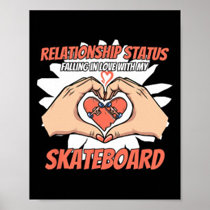 Skateboard Fahren Skateboarding Skater Kompliziere Poster