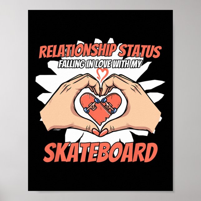 Skateboard Fahren Skateboarding Skater Kompliziere Poster (Vorne)