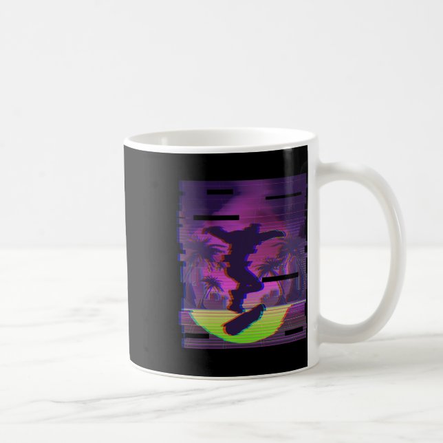 Skateboard fahren und coole Tricks machen  Kaffeetasse (Rechts)