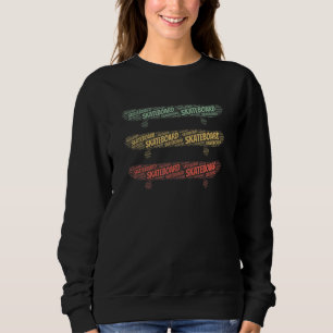 Skateboard-Fahrer Vintage Grafik Skateboard Sweatshirt