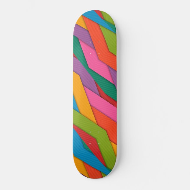 Skateboard farbenfroh (Vorderseite)