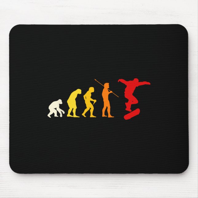 Skateboard Fashion Skater Gift Teenager Kids Outfi Mousepad (Vorne)