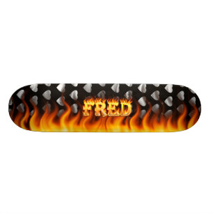Skateboard Feuer und Flammen Design.