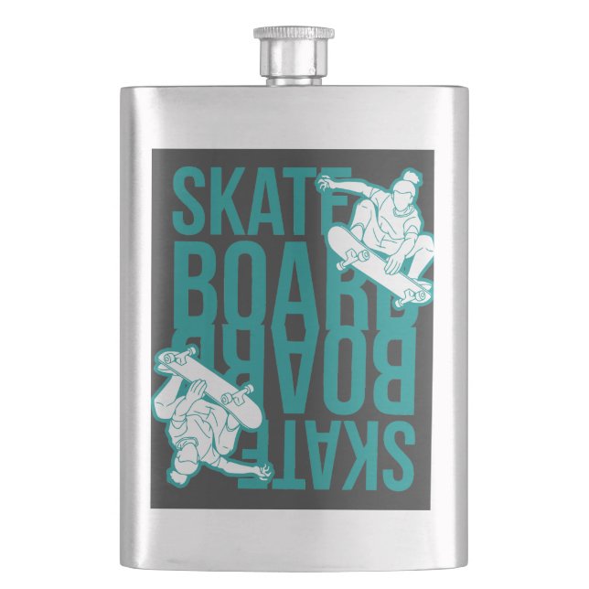 skateboard  flachmann (Vorderseite)