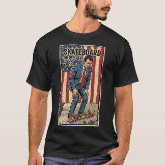 Skateboard For President 2028, politischer Humor T-Shirt