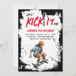 Skateboard Foto Grunge Skate Boy Geburtstagsparty Einladung