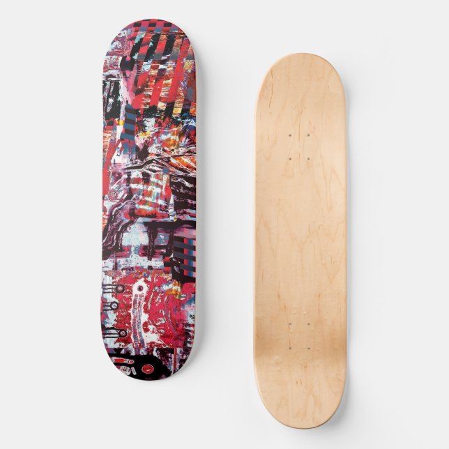 Skateboard – Fragmentierter Puls (Vorderseite)