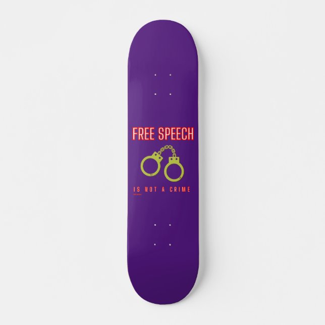 Skateboard "FREE SPRECHEN IST KEINE STRAFE" (Vorne)
