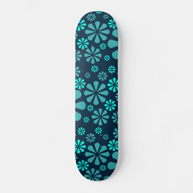 Skateboard für abstrakte Blume (Vorderseite)