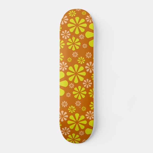 Skateboard für abstrakte Blume (Vorderseite)