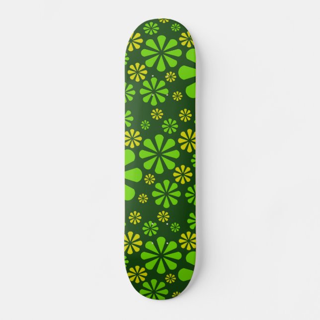 Skateboard für abstrakte Blume (Vorderseite)