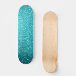 Skateboard für aquamarine Glitzer