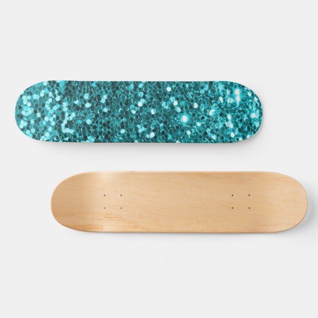 Skateboard für aquamarine Glitzer (Horizontal)