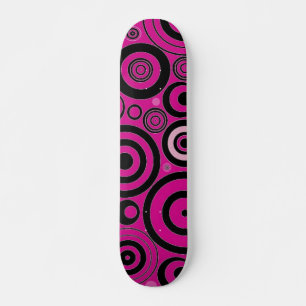 Skateboard für Black & Pink Circles