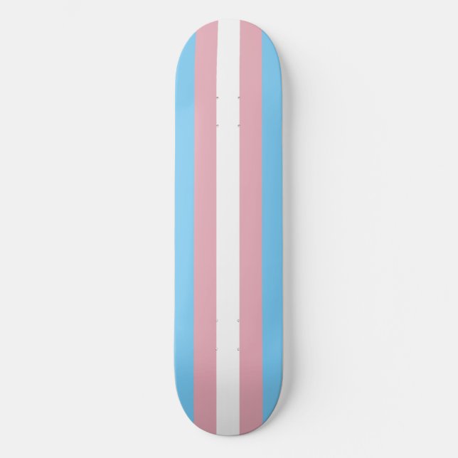 Skateboard für das Trans-Pride-Flag (Vorderseite)