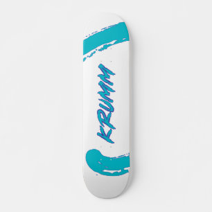 Skateboard für die Marke KRUMM im Stil der 90er J