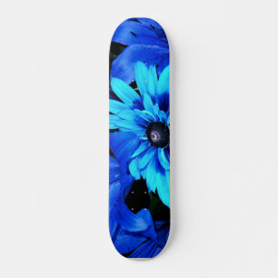 Skateboard für Electric Blue Flowers