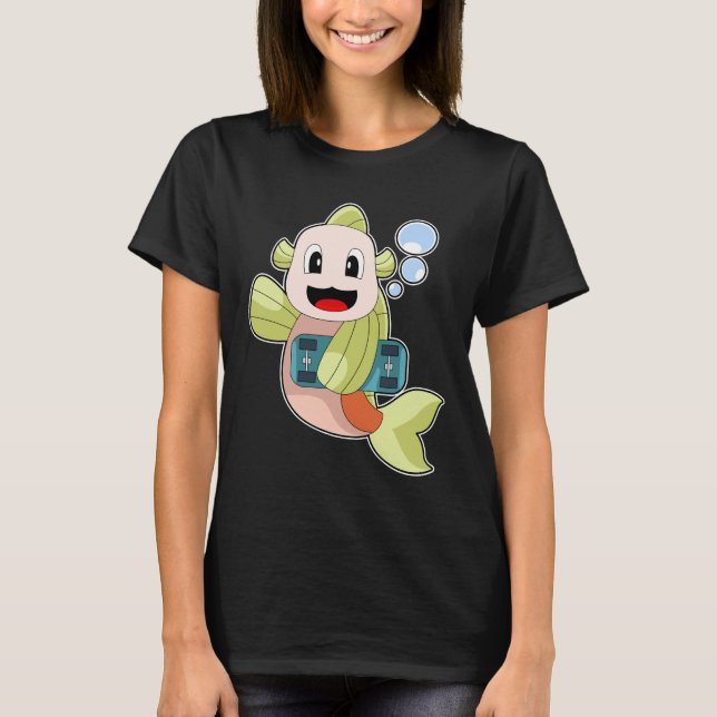 Skateboard für Fische T-Shirt (Vorderseite)