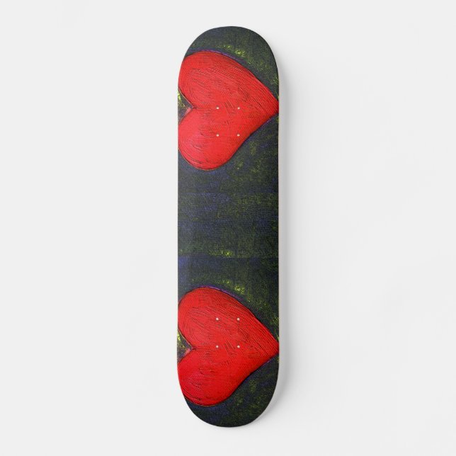 Skateboard für gestrichenes Herz (Vorderseite)