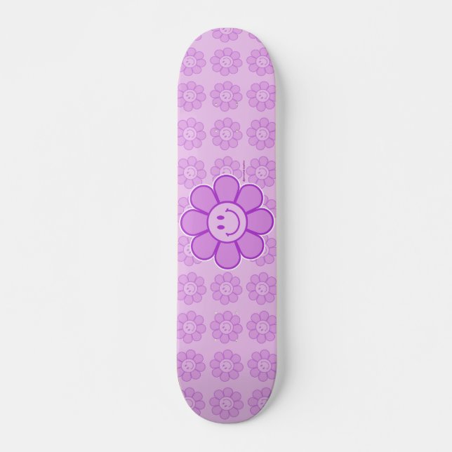 Skateboard für lila Blume (Vorne)