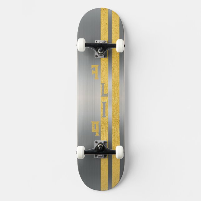 Skateboard für Metalle GEDREHT (Vorderseite)