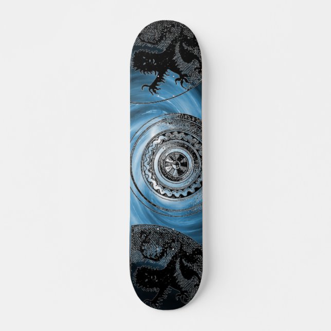 Skateboard für mittelalterliche Schilde (Vorne)