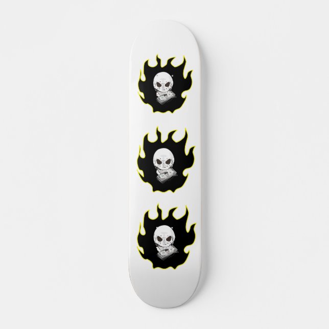 Skateboard für Schädelflame (Vorne)