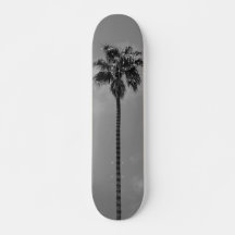 Skateboard für Schwarz-Weiß-Palmen