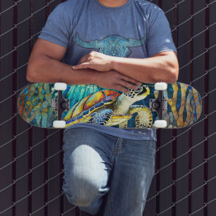Skateboard für tropische Muster