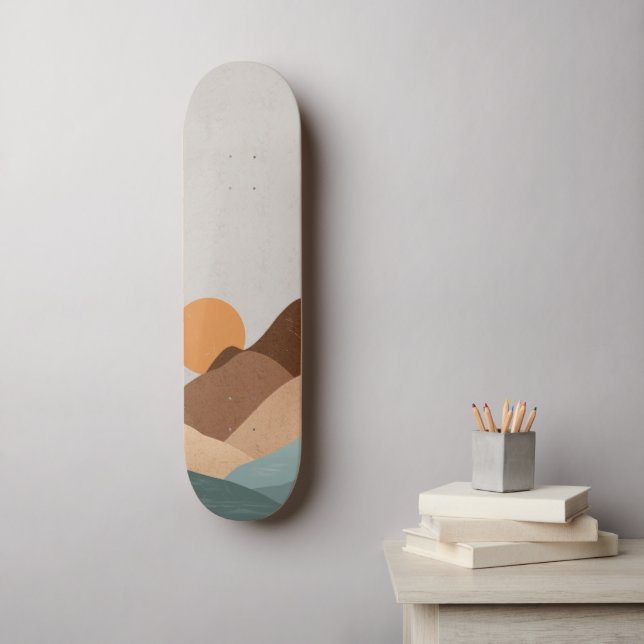 Skateboard für Wüstenlandschaften (Wandkunst)