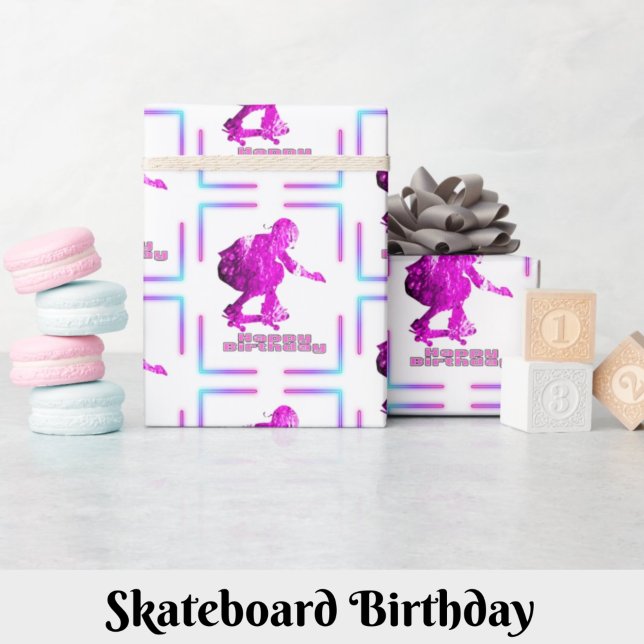 Skateboard Geburtstag Geschenkpapier (Von Creator hochgeladen)