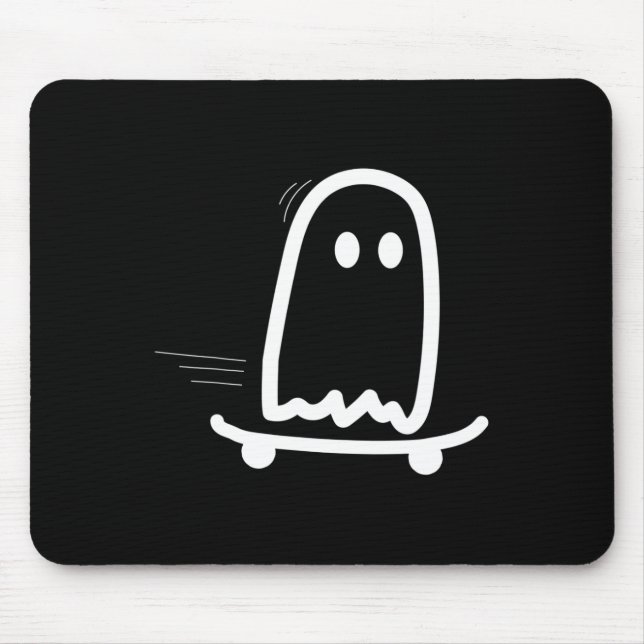 Skateboard-Geist Halloween-Kostüm Lustiger Geist S Mousepad (Vorne)