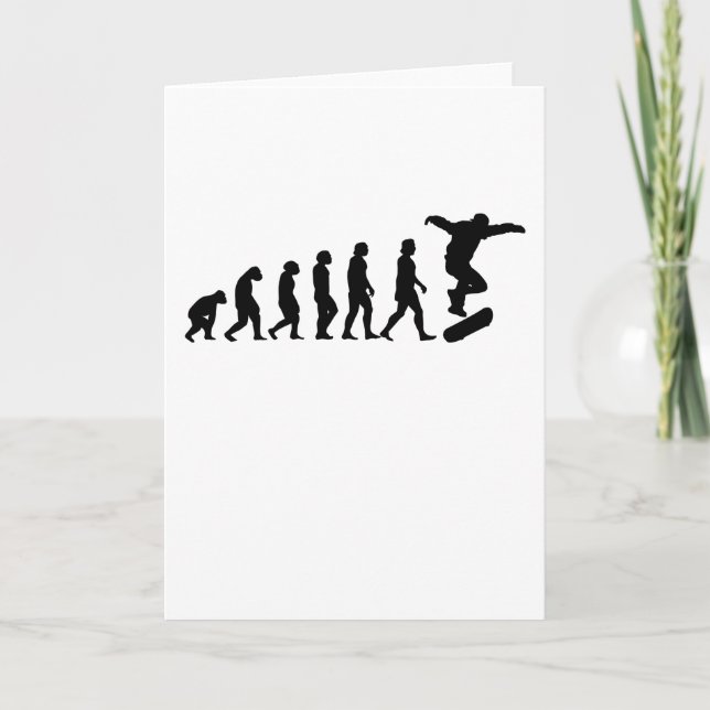 Skateboard-Geschenk für Evolution Karte (Vorderseite)