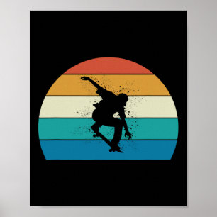 Skateboard-Geschenk - Vintage-Skateboarder Poster
