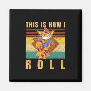 Skateboard-Geschenke - Skater - So rolle ich - R Magnet